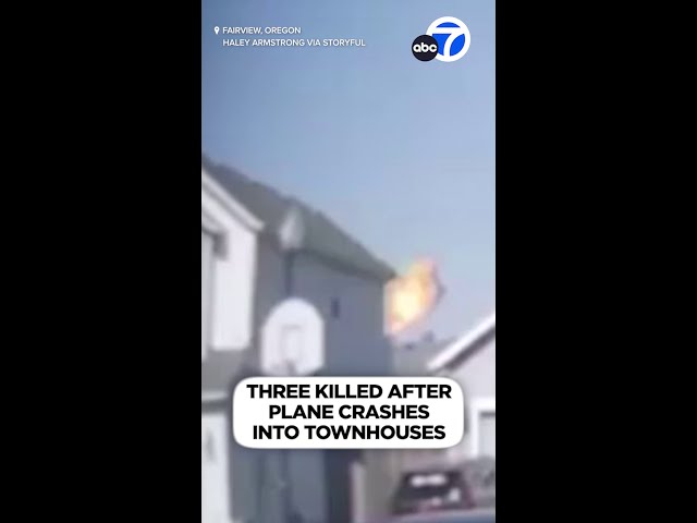 ⁣3 dead after plane crashes into Oregon neighborhood