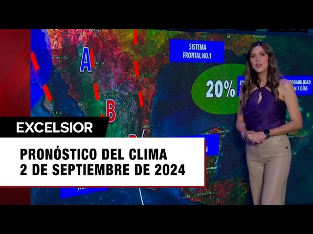 Clima para hoy 2 de septiembre de 2024