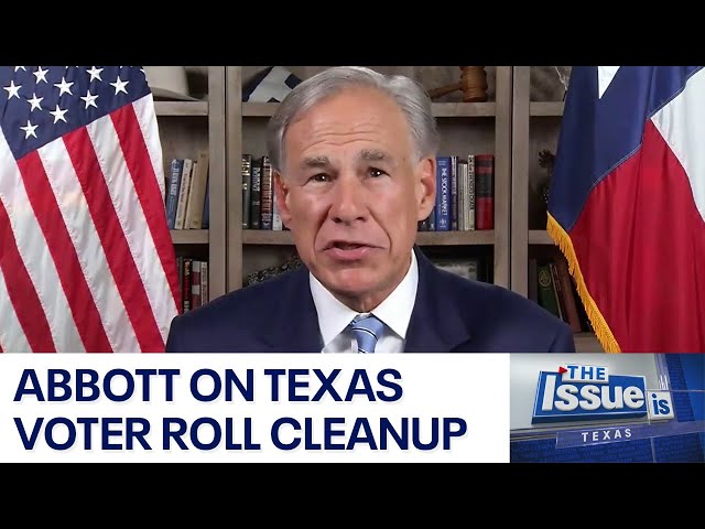 ⁣Gov. Abbott on 1M+ removed from Texas voter rolls