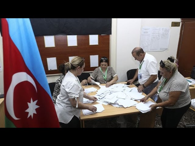 ⁣President Aliyev's ruling party wins Azerbaijan snap election, exit polls say