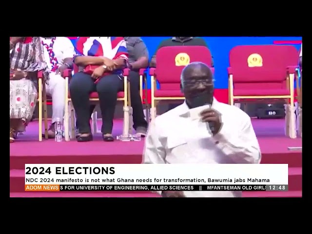 ⁣NDC 2024 manifesto is not what Ghana needs for transformation, Bawumia jabs Mahama (02-09-24)