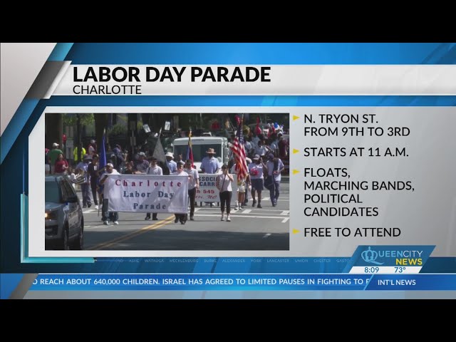 ⁣Labor Day parade marching through Uptown