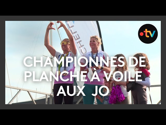 ⁣La Rochelle fête le retour  des championnes JO de planche à voile : Charline Picon et Sarah Steyaert