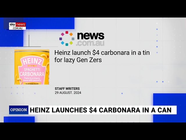 ‘Crime against humanity’: Heinz launches carbonara in a can