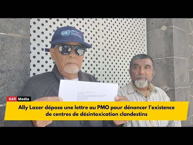 ⁣Ally Lazer dépose une lettre au PMO pour dénoncer des centres de désintoxication clandestins