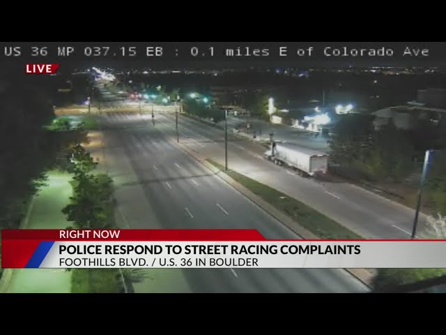 ⁣Boulder police respond to street racers