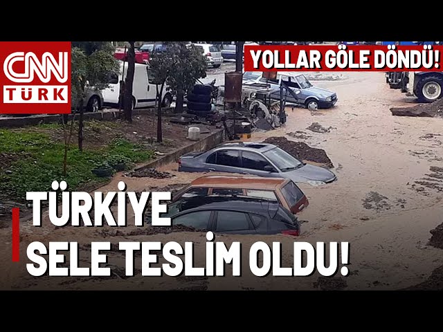 Yolları Su Bastı, Ana Yollar Trafiğe Kapandı! Yurt Genelinde Şiddetli Yağış Hayatı Felç Etti...