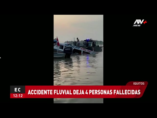 Iquitos: Accidente fluvial deja 4 personas fallecidas