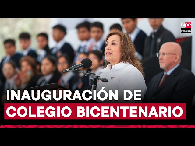 Presidenta Dina Boluarte insta a denunciar casos de violencia en colegios para separar a agresores