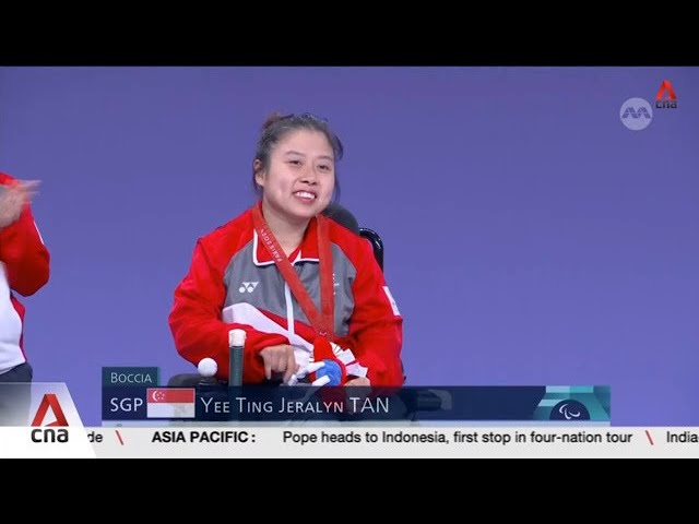 ⁣Paralympics: Singapore's Jeralyn Tan settles for boccia silver after narrow loss