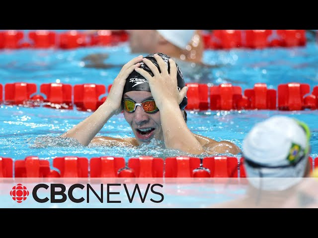 ⁣Nicholas Bennett swims to Canada's 1st gold at Paris Paralympics