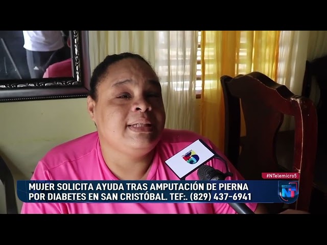 ⁣Mujer solicita ayuda tras amputación de pierna por diabetes