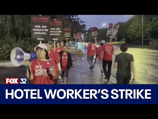 ⁣Thousands of hotel workers strike nationwide during busy weekend of holiday travel