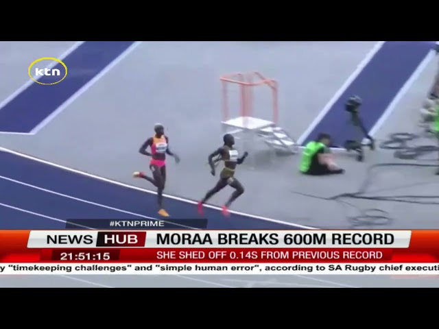 ⁣Mary Moraa breaks the 600M record in Berlin