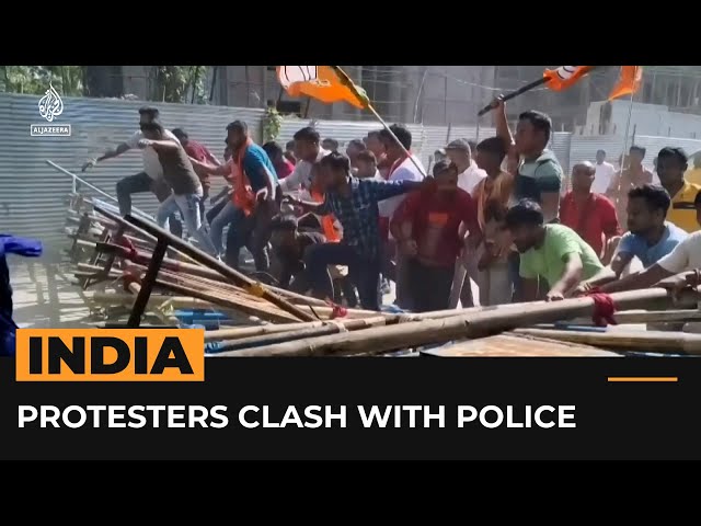 Protesters, Indian police face off over rape and murder of doctor | AJ #Shorts