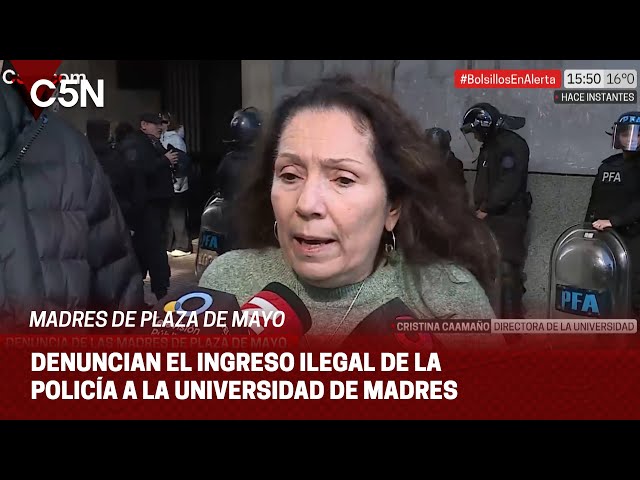 ⁣"No me dejaron ENTRAR": habló CRISTINA CAAMAÑO, RECTORA de la UNIVERSIDAD de MADRES