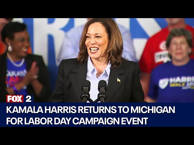 Kamala Harris speaks in Detroit on Labor Day