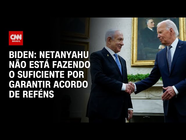 ⁣Biden: Netanyahu não está fazendo o suficiente para garantir acordo de reféns | CNN PRIME TIME