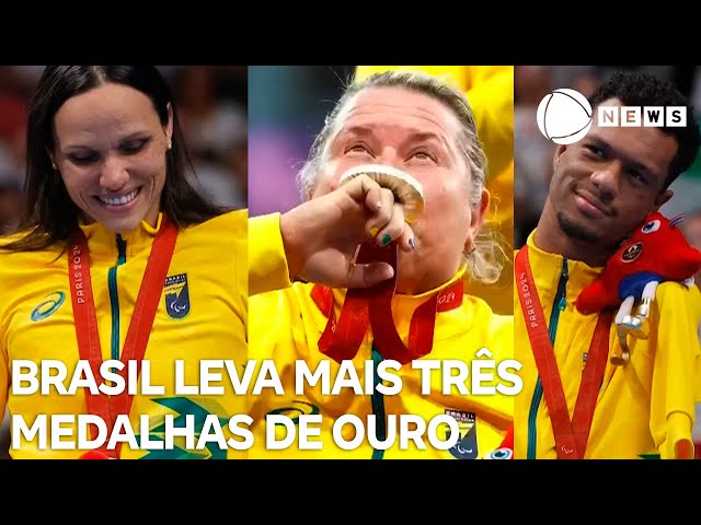 ⁣Brasil leva mais três medalhas de ouro nas Paralimpíadas de Paris