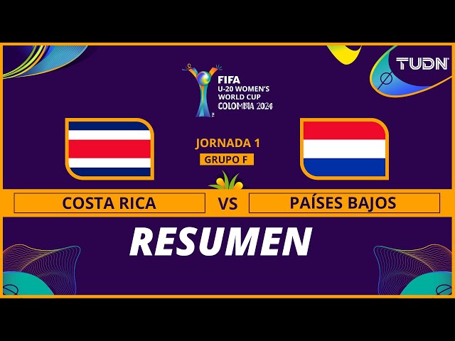 ⁣Resumen y goles | Costa Rica 0-2 Países Bajos | Mundial Femenil Sub20 | TUDN