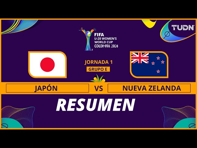 Resumen y goles | Japón 6-0 Nueva Zelanda | Mundial Femenil Sub20 | TUDN