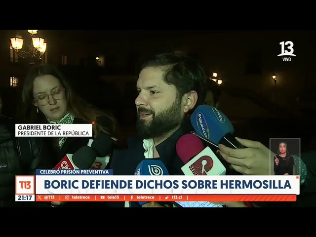 ⁣Boric reafirma dichos: "Me alegro que una persona que se creía poderosa enfrente la justicia&qu