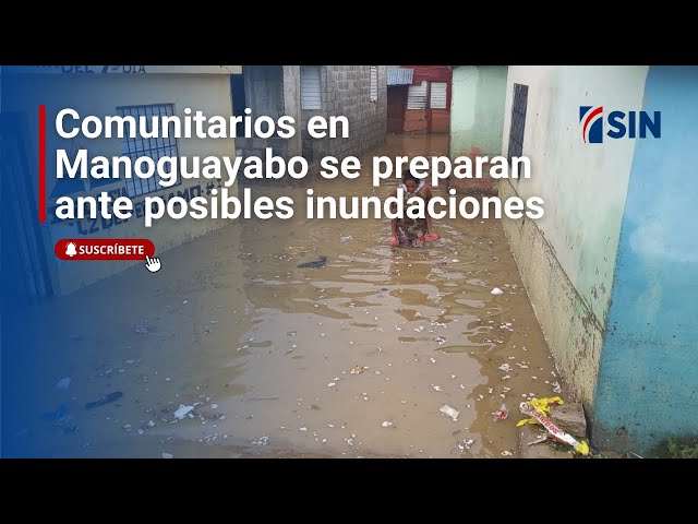 ⁣Comunitarios en Manoguayabo se preparan ante posibles inundaciones por onda tropical