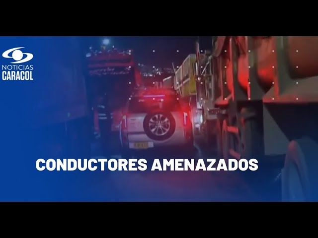 ⁣Paro camioneros: conductores de carros particulares y de buses municipales reciben amenazas