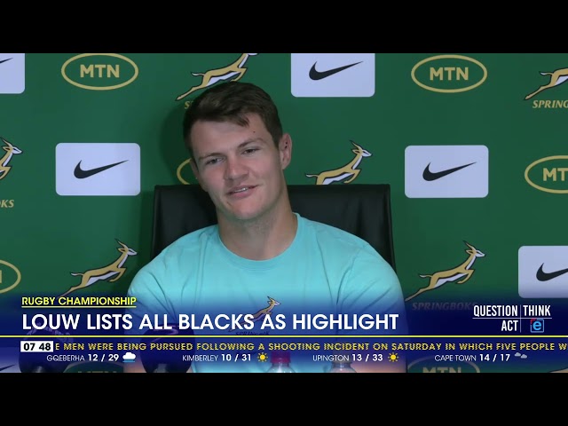 ⁣Rugby Championship | Louw lists All Black as highlights