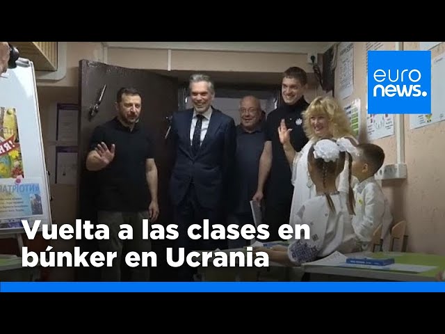 ⁣Vuelta al cole en Ucrania: Los niños inician las clases entre bombardeos y dentro de búnkeres