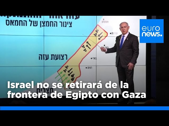 ⁣Netanyahu asegura que Israel no se retirará de la frontera de Egipto con Gaza