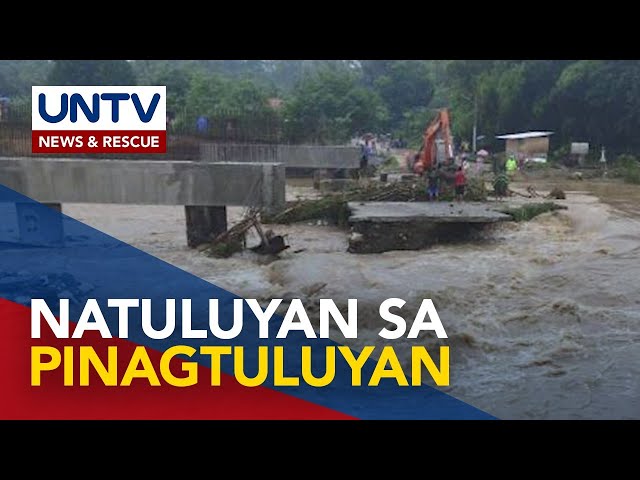 ⁣Tulay sa Norzagaray, Bulacan, tinangay ng rumagasang tubig; ilang lugar sa Central Luzon, binaha