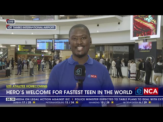 ⁣U20 Athletes Homecoming | Hero's welcome for fastest teen in the world