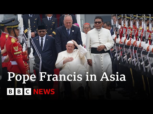 ⁣Pope Francis begins historic Asia Pacific trip | BBC News