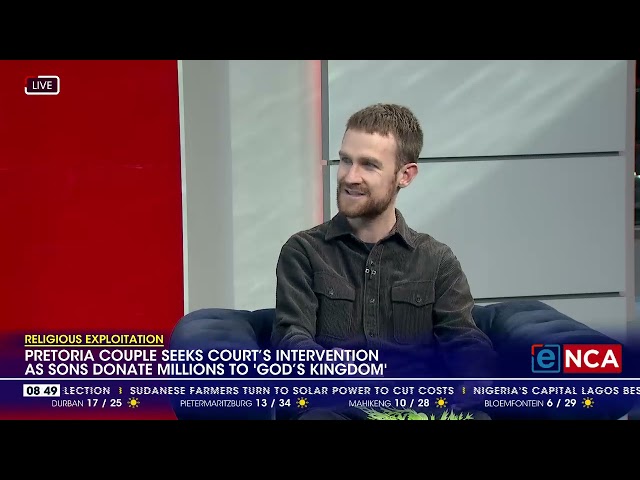 ⁣Pretoria couple seeks court's intervention as sons donate millions to 'God's Kingdom&