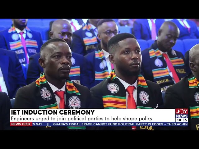 ⁣IET Induction Ceremony: Engineers urged to join political parties to help shape policy