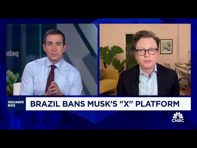 ⁣WSJ's Tim Higgins on Brazil X ban: Musk's crusade on free speech is affecting his other bu