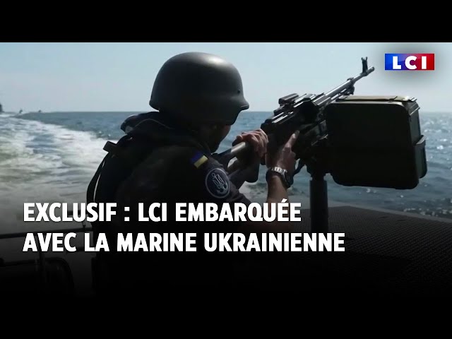 ⁣EXCLUSIF - LCI à bord d'un patrouilleur ukrainien en mer Noire