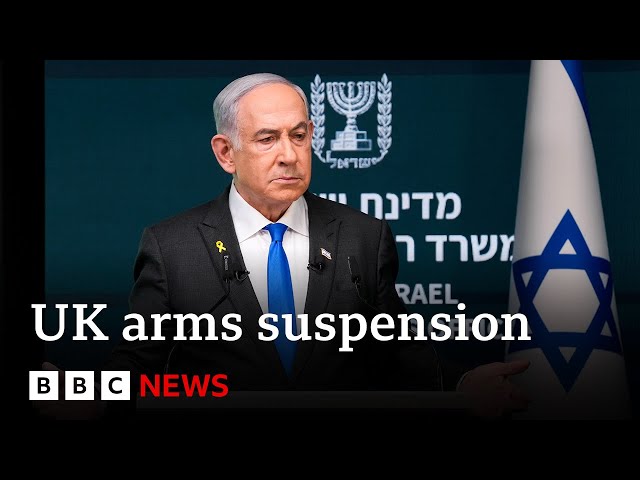 ⁣Netanyahu calls UK arms suspension to Israel ‘shameful’ | BBC News