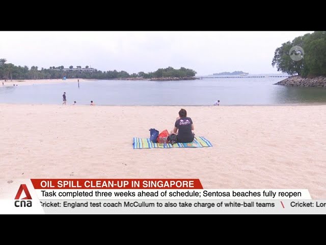 ⁣Oil spill clean-up efforts in Singapore completed 3 weeks ahead of schedule