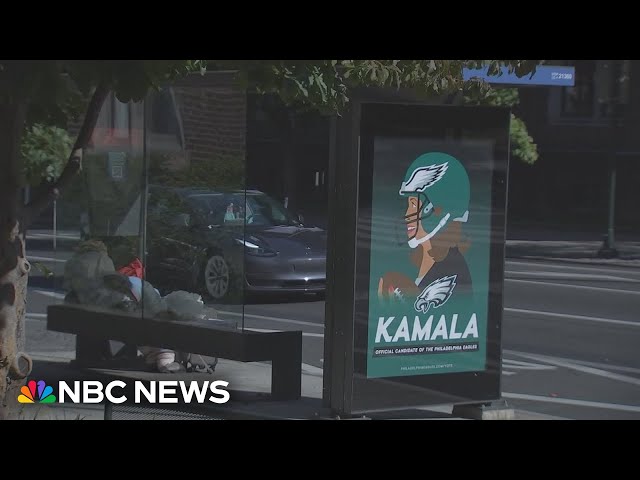 ⁣Philadelphia Eagles say ads endorsing Kamala Harris are fake