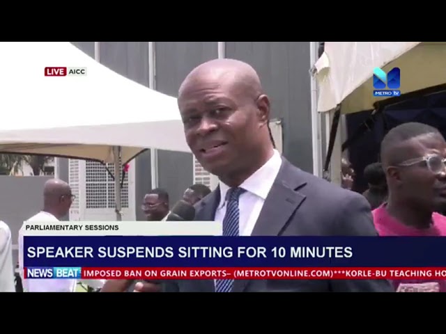 ⁣Speaker suspends sitting for 10 minutes