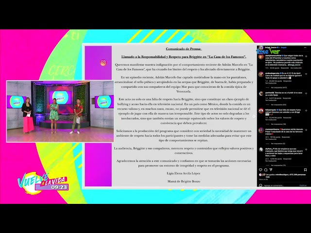 ⁣La mamá de Briggitte lanza un comunicado por las acciones que hizo Adrián Marcelo hacia su hija.