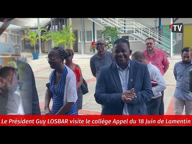 ⁣Conseil Départemental : Le Président Guy LOSBAR visite le collège Appel du 18 Juin de Lamentin