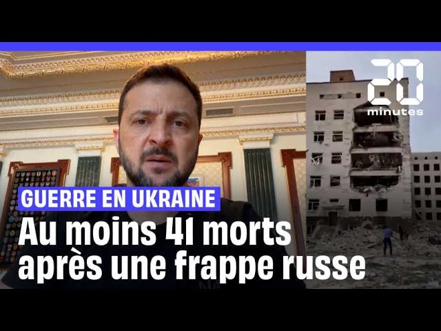 ⁣Guerre en Ukraine : Au moins 41 morts et 180 blessées dans une frappe russe dans le centre du pays