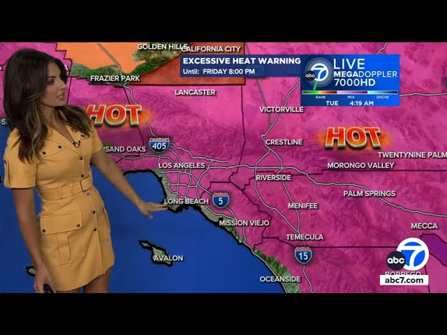 ⁣Heat wave bringing triple-digit temps to SoCal