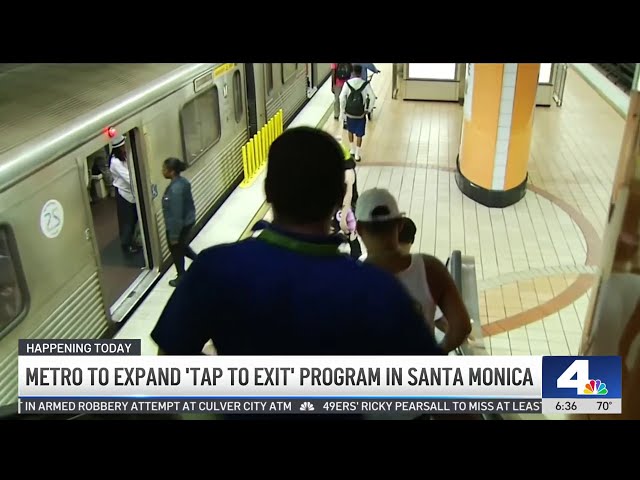 ⁣Metro to extend 'Tap to Exit' program in Santa Monica