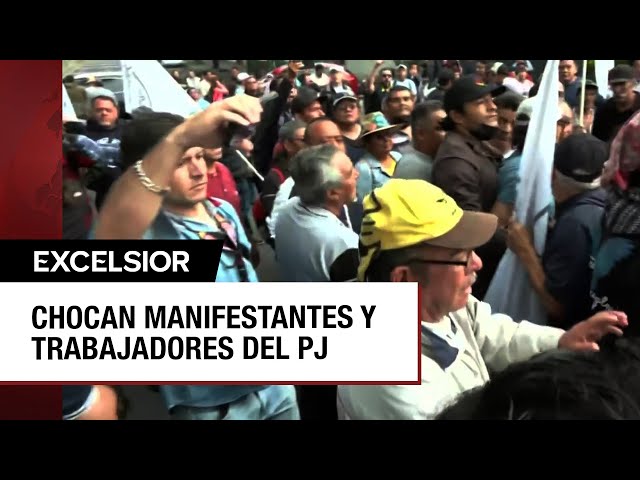 Se calientan los ánimos en la Cámara de Diputados entre trabajadores del PJ y manifestantes