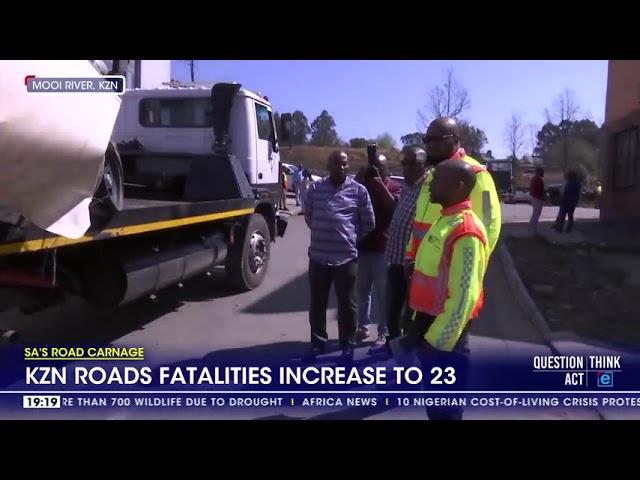 KZN roads fatalities increase to 23