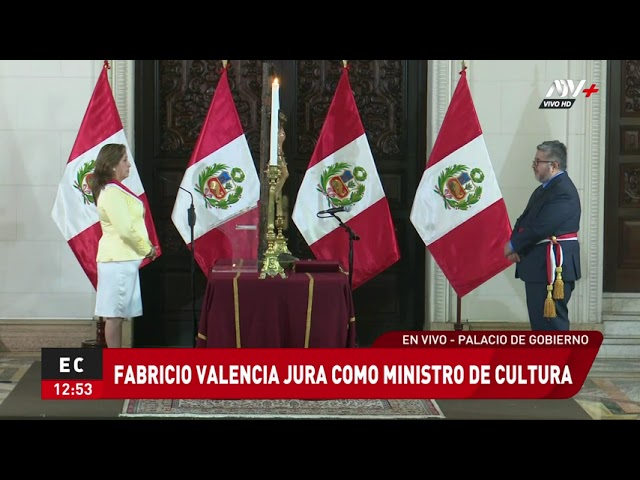 Fabricio Valencia es nombrado ministro de Cultura por Dina Boluarte